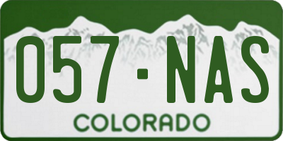 CO license plate 057NAS