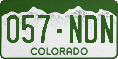CO license plate 057NDN