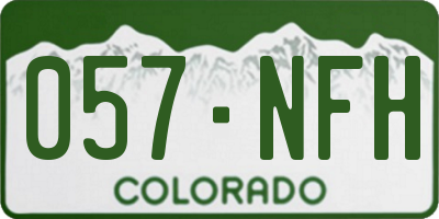 CO license plate 057NFH