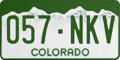 CO license plate 057NKV