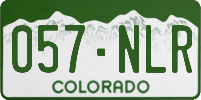 CO license plate 057NLR