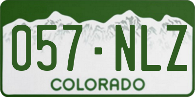 CO license plate 057NLZ
