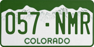 CO license plate 057NMR