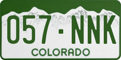CO license plate 057NNK