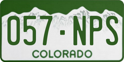 CO license plate 057NPS