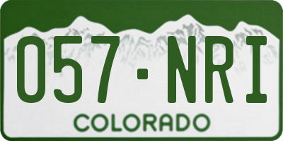 CO license plate 057NRI