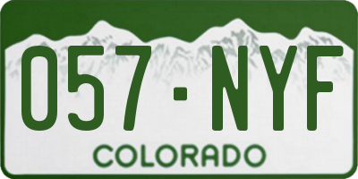 CO license plate 057NYF
