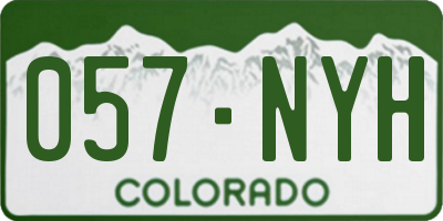 CO license plate 057NYH
