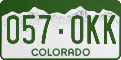 CO license plate 057OKK