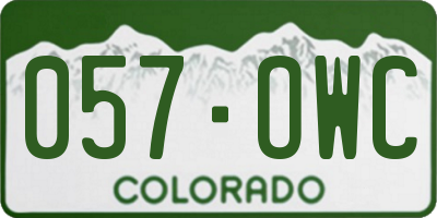 CO license plate 057OWC