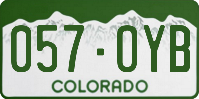 CO license plate 057OYB
