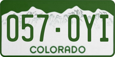 CO license plate 057OYI