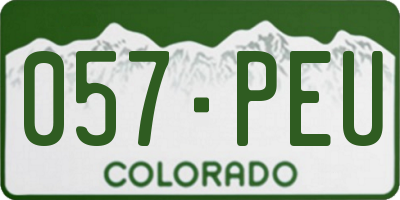 CO license plate 057PEU