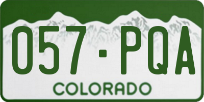 CO license plate 057PQA