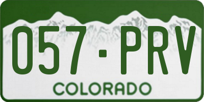 CO license plate 057PRV