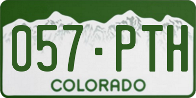 CO license plate 057PTH