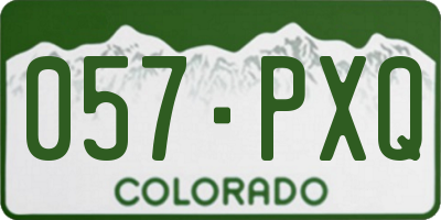 CO license plate 057PXQ