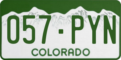 CO license plate 057PYN