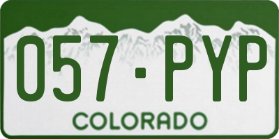 CO license plate 057PYP