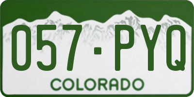 CO license plate 057PYQ