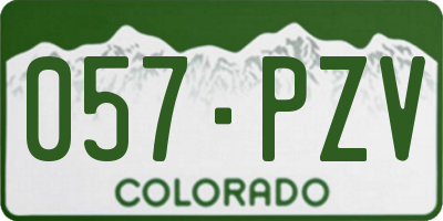 CO license plate 057PZV