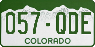 CO license plate 057QDE