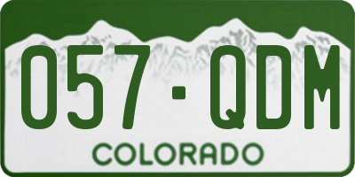 CO license plate 057QDM