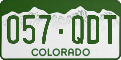CO license plate 057QDT