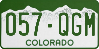 CO license plate 057QGM