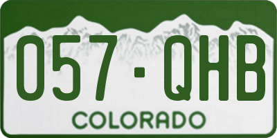 CO license plate 057QHB