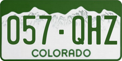 CO license plate 057QHZ
