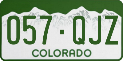 CO license plate 057QJZ