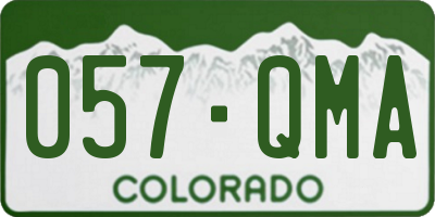 CO license plate 057QMA