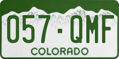 CO license plate 057QMF