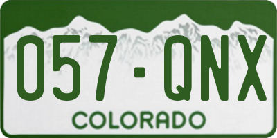 CO license plate 057QNX