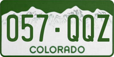 CO license plate 057QQZ