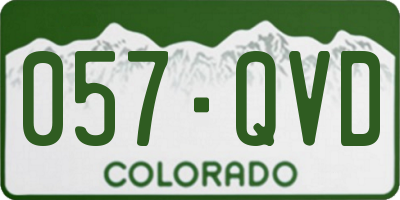 CO license plate 057QVD