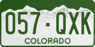 CO license plate 057QXK
