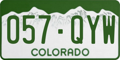 CO license plate 057QYW