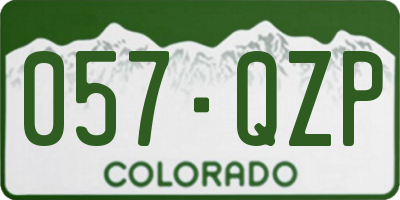 CO license plate 057QZP