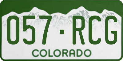 CO license plate 057RCG
