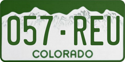 CO license plate 057REU