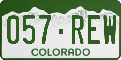 CO license plate 057REW