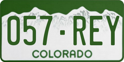 CO license plate 057REY