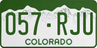 CO license plate 057RJU