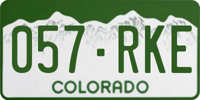 CO license plate 057RKE