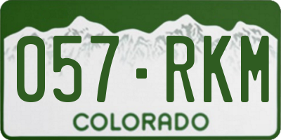 CO license plate 057RKM
