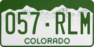 CO license plate 057RLM