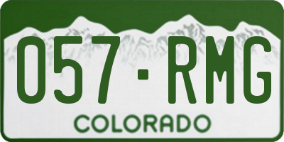 CO license plate 057RMG
