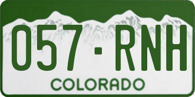 CO license plate 057RNH